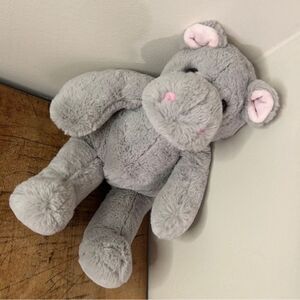 Bearington Collection 15" Gray Hippo Humphry Hippopotamus Super Soft Plush Toy